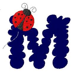 beginner-friendly bug machine embroidery pattern - Bug M for decorative pillow covers