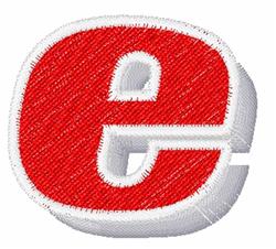 Chatten Shadow Font e - 4x4 font quick stitch embroidery design for decorative pillow covers