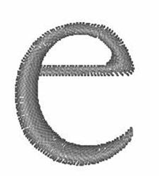 Classic Monogram e - 4x4 monogram quick stitch embroidery design for kitchen aprons