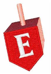 Dreidel E - 4x4 dreidel quick stitch machine embroidery design for cute baby onesies