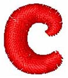 quick stitch script machine embroidery pattern - Flirty Formal Script Small c for decorative pillow covers
