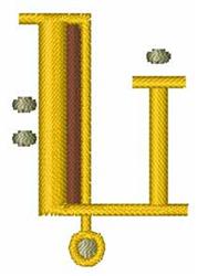 Grandfather Clock U - 4x4 clock quick stitch embroidery design for cute baby onesies
