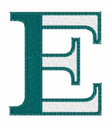Half Full Font E - 4x4 font beginner-friendly embroidery design for Monogrammed Bags