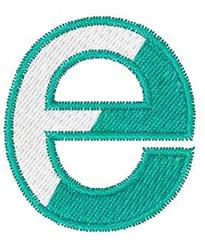 Half Full Font e - 4x4 font quick stitch embroidery design for kitchen tea towels