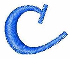 quick stitch case machine embroidery pattern - Lower Case c for patchwork quilt blocks