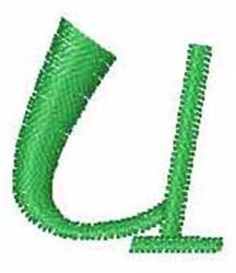 quick stitch case machine embroidery pattern - Lower Case u for kitchen tea towels