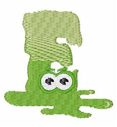 quick stitch goblin machine embroidery pattern - Melting Goblin E for decorative pillow covers