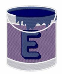 detailed can machine embroidery pattern - Paint Can E perfect for reusable tote bags