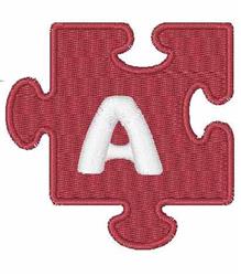 beginner-friendly solid machine embroidery pattern - Puzzle Piece Solid A for reusable tote bags