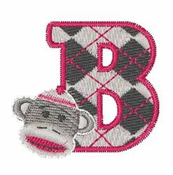 monkey quick stitch machine embroidery - Sock Monkey B for decorative pillow covers
