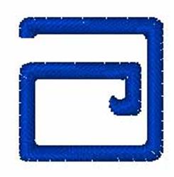 Squared a - 4x4 squared quick stitch machine embroidery design for cute baby onesies