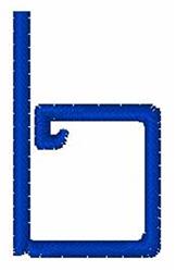 Squared b - 4x4 squared quick stitch machine embroidery design for reusable tote bags