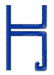 Squared K - 4x4 squared quick stitch machine embroidery design for kitchen aprons