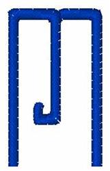 quick stitch squared machine embroidery pattern - Squared M for reusable tote bags