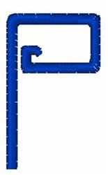 Squared P - 4x4 squared quick stitch machine embroidery design for Birthday Banners