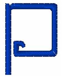 quick stitch squared machine embroidery pattern - Squared p for cute baby onesies