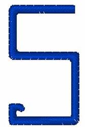 Squared S - 4x4 squared quick stitch machine embroidery design for Sports Jerseys
