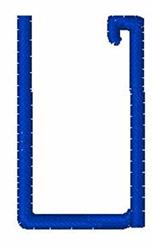 quick stitch squared machine embroidery pattern - Squared U for kitchen tea towels