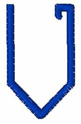 Squared V - 4x4 squared quick stitch machine embroidery design for Sports Jerseys