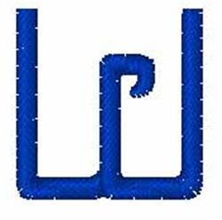 Squared w - 4x4 squared quick stitch machine embroidery design for reusable tote bags