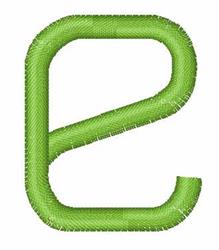 quick stitch lowercase machine embroidery pattern - Tengra Font Lowercase e for decorative pillow covers