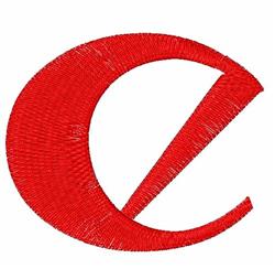 Text Letter E - 4x4 letter quick stitch machine embroidery design for cute baby onesies