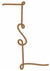 Thread S - 4x4 thread quick stitch machine embroidery design for reusable tote bags