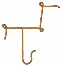 quick stitch thread machine embroidery pattern - Thread T for decorative pillow covers
