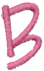 quick stitch case machine embroidery pattern - Upper Case B for kitchen tea towels