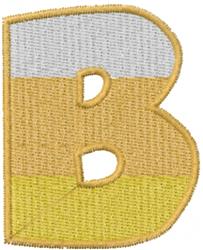 beginner-friendly candy corn machine embroidery pattern - Upper Case B for reusable tote bags