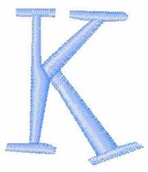 quick stitch case machine embroidery pattern - Upper Case K for patchwork quilt blocks