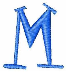 case quick stitch machine embroidery - Upper Case M for decorative pillow covers