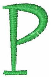 case quick stitch machine embroidery - Upper Case P for decorative pillow covers