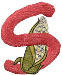 Upper Case S - 4x4 case beginner-friendly embroidery design for reusable tote bags