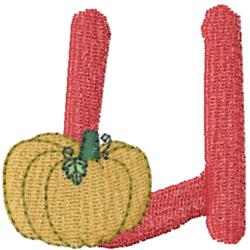pumpkin quick stitch machine embroidery - Upper Case U perfect for reusable tote bags