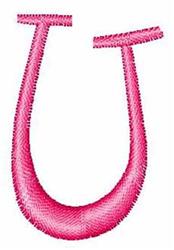 Upper Case U - 4x4 case quick stitch embroidery design for decorative pillow covers