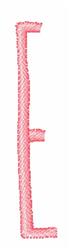 quick stitch font machine embroidery pattern - Wimpyn Thin Font E for patchwork quilt blocks