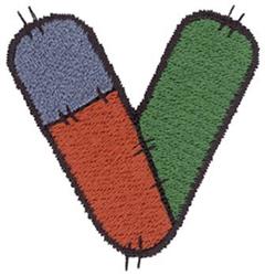 beginner-friendly patchwork machine embroidery pattern - Patchwork V for School Uniforms