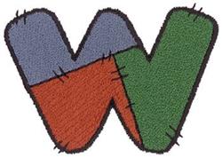 Patchwork W - 4x4 patchwork beginner-friendly embroidery design for reusable tote bags