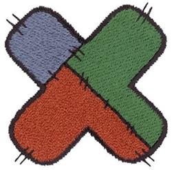 beginner-friendly patchwork machine embroidery pattern - Patchwork X for Memorial Blankets