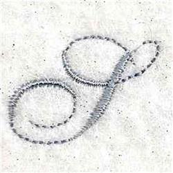 quick stitch script machine embroidery pattern - Adina Script S for kitchen tea towels