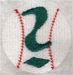 beginner-friendly baseball machine embroidery pattern - Baseball ? perfect for Caps