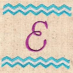 chevron beginner-friendly machine embroidery - Chevron E for Personalized Gifts