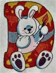 detailed easter bunny rabbit machine embroidery pattern - Easter D for reusable tote bags