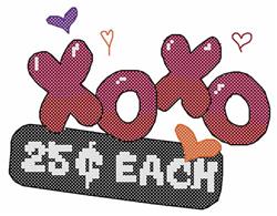 25 Cents Each - 5x7 heart detailed machine embroidery design for Reusable Bags