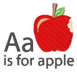 quick stitch leaf machine embroidery pattern - A Is For Apple for reusable tote bags