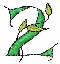 leaf quick stitch machine embroidery - Beanstalk Font 2 perfect for kitchen tea towels
