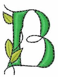 leaf quick stitch machine embroidery - Beanstalk Font B for decorative pillow covers