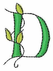 quick stitch leaf machine embroidery pattern - Beanstalk Font D for reusable tote bags