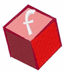quick stitch case machine embroidery pattern - Block Lower Case F for reusable tote bags